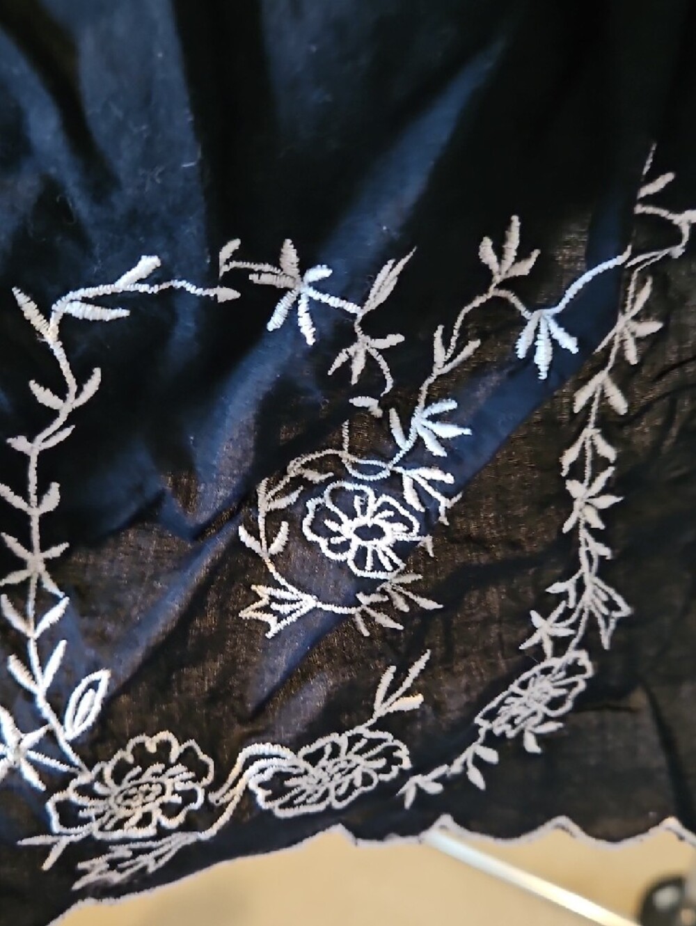 Black Embroidered Top - Picture 4 of 4